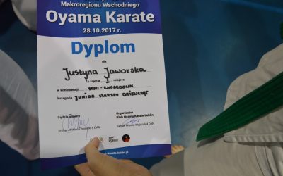 IV Otwarty Puchar Oyama Karate Makroregionu Wschodniego w Kumite, Lublin 28 października 2017 roku