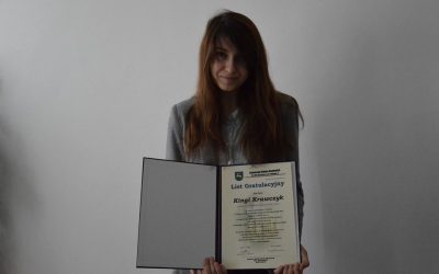 Wyróżnienie dla Kingi Krawczyk, sesja Rady Miejskiej, Kozienice 28 lutego 2018 r.