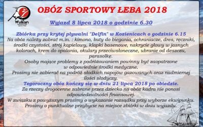 Obóz sportowy karate Łeba 2018