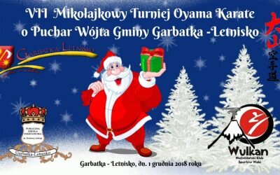 VII Mikołajkowy Turniej Oyama Karate o Puchar Wójta Gminy Garbatka- Letnisko, 1 grudnia 2018 r