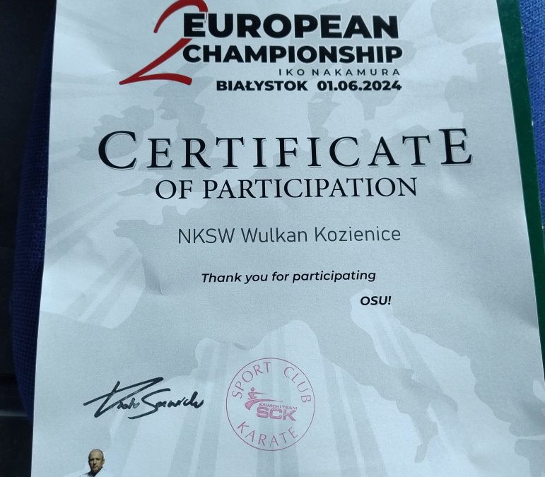 Mistrzostwa Europy IKO Nakamura, Białystok 1 czerwca 2024 r